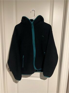 TNA Black Teddy Jacket with Teal Trim